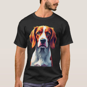 Camiseta de cara de perro de Brittany Spaniel fran