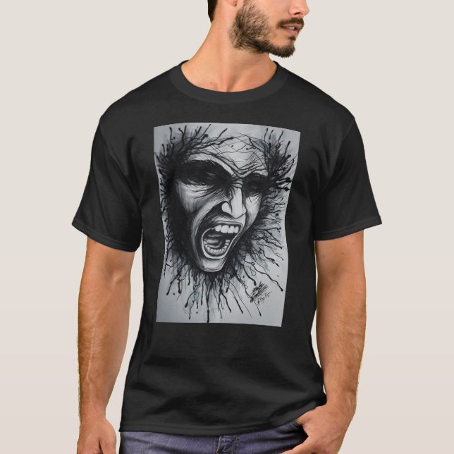 Camiseta de cara gritando (Anverso)