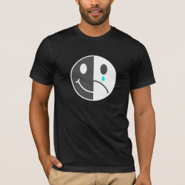 Camiseta de cara triste feliz