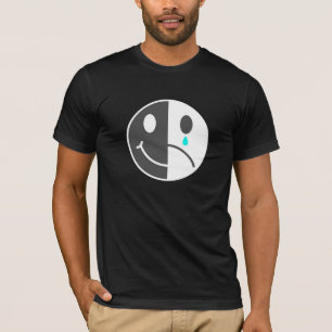 Camiseta de cara triste feliz