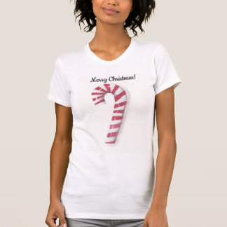 Camiseta de caramelo de Navidad con acuarela