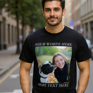 Camiseta de carga de fotos con texto personalizado
