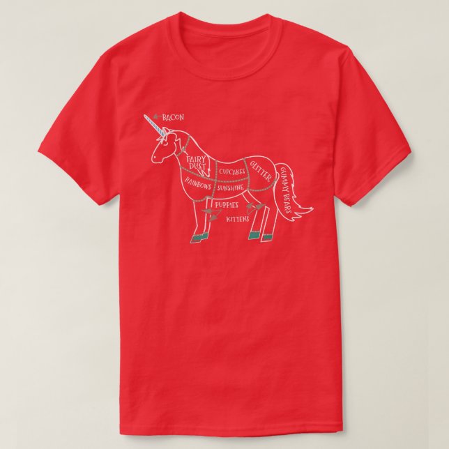 Camiseta De Carne Unicornio-Camiseta-Unicornio A (Diseño del anverso)