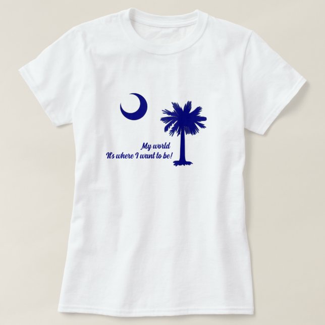 Camiseta de Carolina del Sur - Mi mundo (Diseño del anverso)