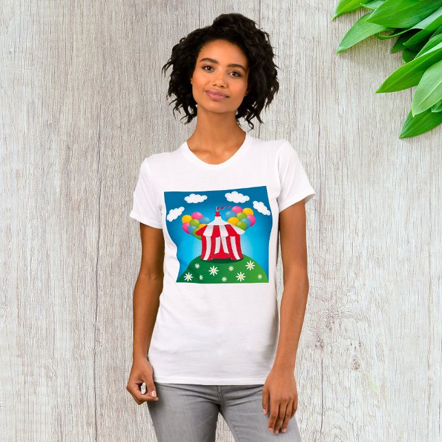 Camiseta de carpas de circo rojo para mujeres (Subido por el creador)