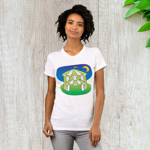 Camiseta De Carpas De Círculo Verde Y Blanco