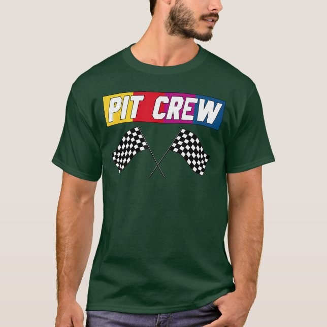 Camiseta de carrera de PIT CREW organizando fiesta (Anverso)