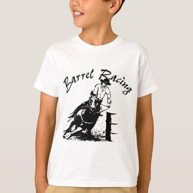 Camiseta de Carreras de barril para niños (Anverso)