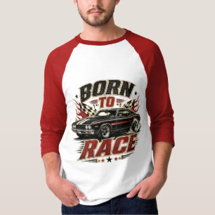 Camiseta de carreras de coches musculares antiguos