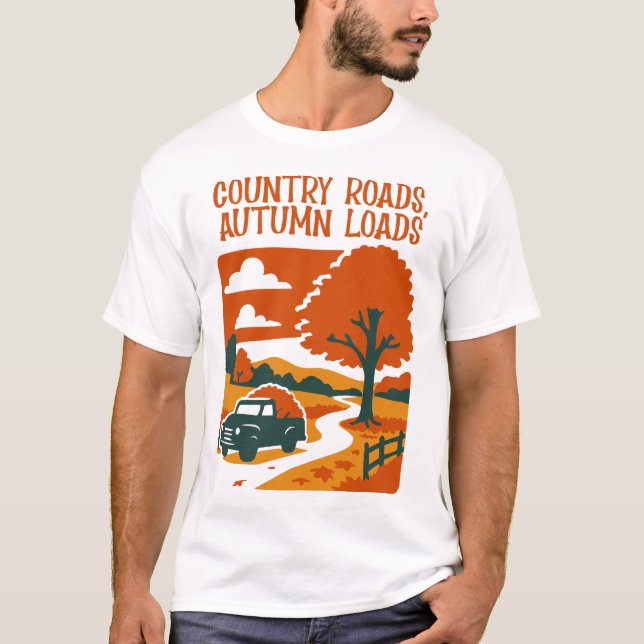 Camiseta de carreteras de campo - Carga de otoño | (Anverso)