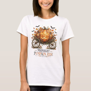 Camiseta de Carruaje de Halloween Midnight Pumpkin