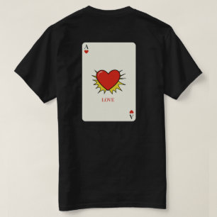 Camiseta de carta de juego As de Corazones Vintage