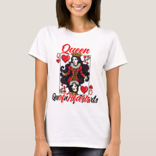Camiseta de cartas de la Reina de los Corazones de