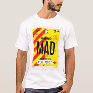 Camiseta de cartel de equipaje del aeropuerto de M