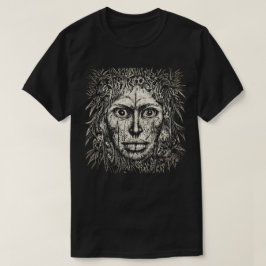 Camiseta de cartón blanco y negro