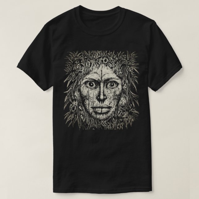 Camiseta de cartón blanco y negro (Diseño del anverso)