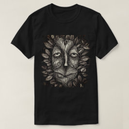 Camiseta de cartón blanco y negro