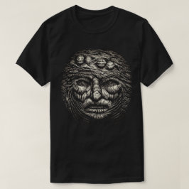 Camiseta de cartón blanco y negro