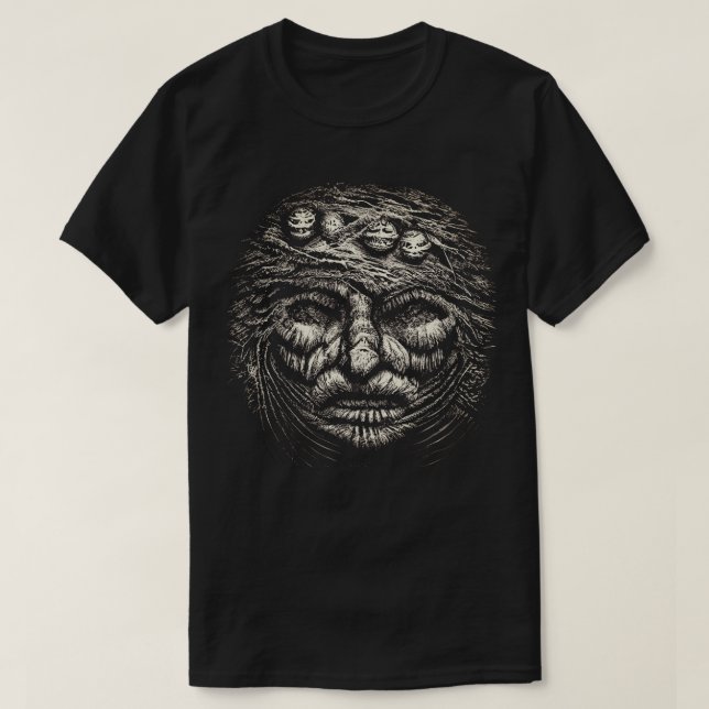 Camiseta de cartón blanco y negro (Diseño del anverso)