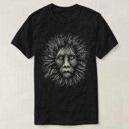 Camiseta de cartón blanco y negro