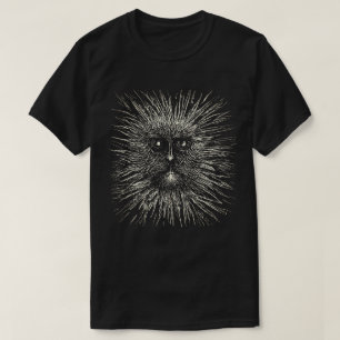 Camiseta de cartón blanco y negro