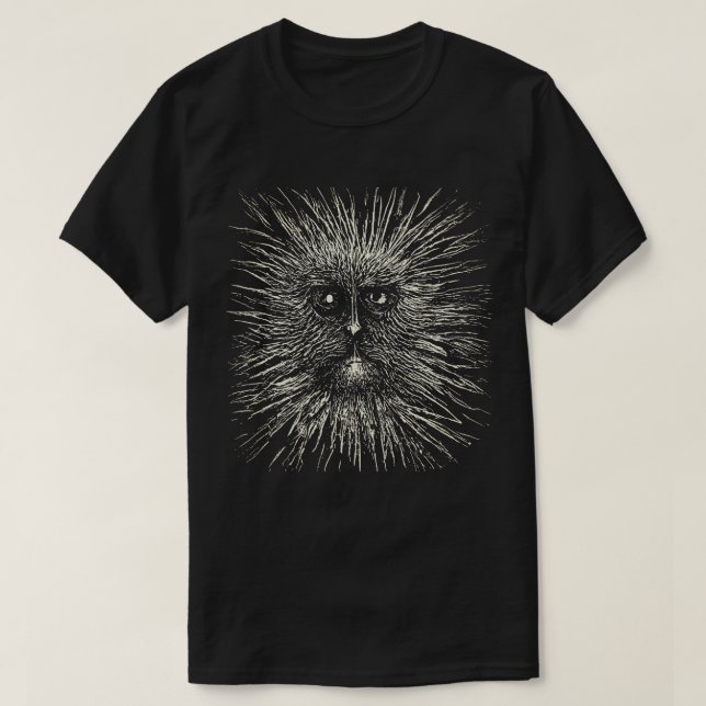 Camiseta de cartón blanco y negro (Diseño del anverso)