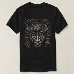 Camiseta de cartón blanco y negro
