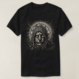 Camiseta de cartón blanco y negro