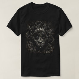 Camiseta de cartón blanco y negro