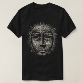 Camiseta de cartón blanco y negro