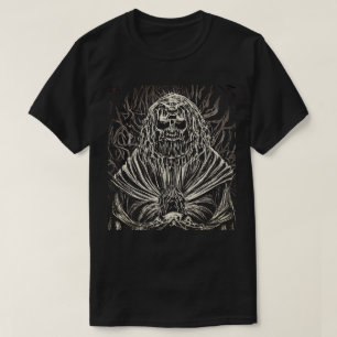 Camiseta de cartón blanco y negro