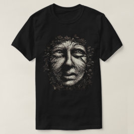 Camiseta de cartón blanco y negro