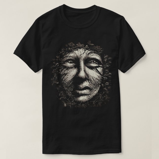 Camiseta de cartón blanco y negro (Diseño del anverso)