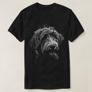 Camiseta de cartón negro y blanco para perros agob