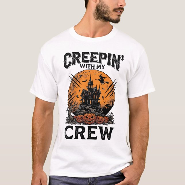 Camiseta de Casa Embrujada de Halloween con Mi Equ (Anverso)