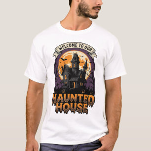 Camiseta de Casa Embrujada Vintage Halloween Bienv