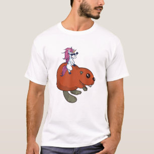 Camiseta de castor divertido unicornio amante de c