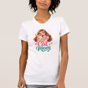 Camiseta de Cat Mom – Camiseta divertida para aman