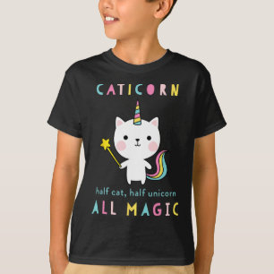 Camiseta de Caticorn Mitad Gato Unicornio Lindo Me