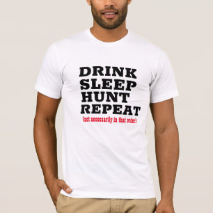 Camiseta de caza, cerveza de bebida, caza de insec
