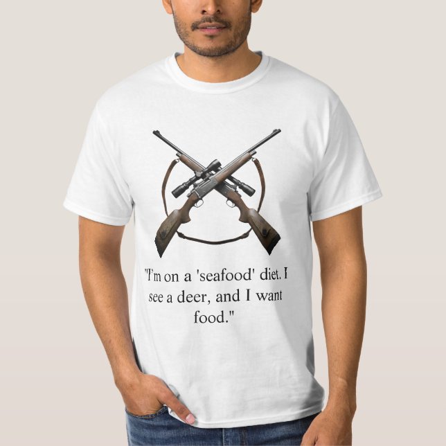 Camiseta de caza con cita divertida (Anverso)