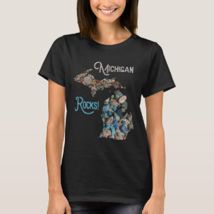 Camiseta de caza de piedra Petoskey Michigan Rocks