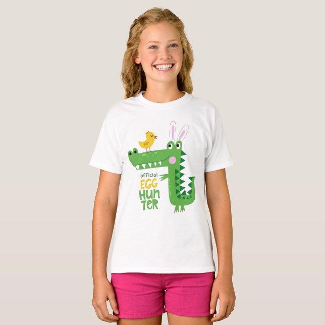Camiseta de Cazadora de Huevos de Dinosaurio Adora (Anverso completo)