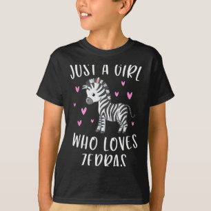 Camiseta de cebra linda para niñas solo una niña q