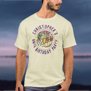 Camiseta de celebración de cumpleaños número 80