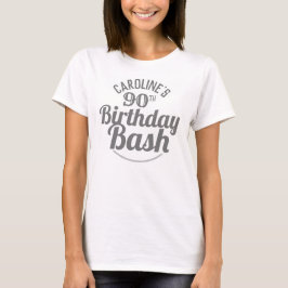 Camiseta de celebración de cumpleaños número 90