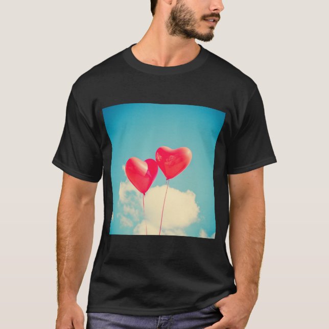 Camiseta de celebración de globos coloridos (Anverso)