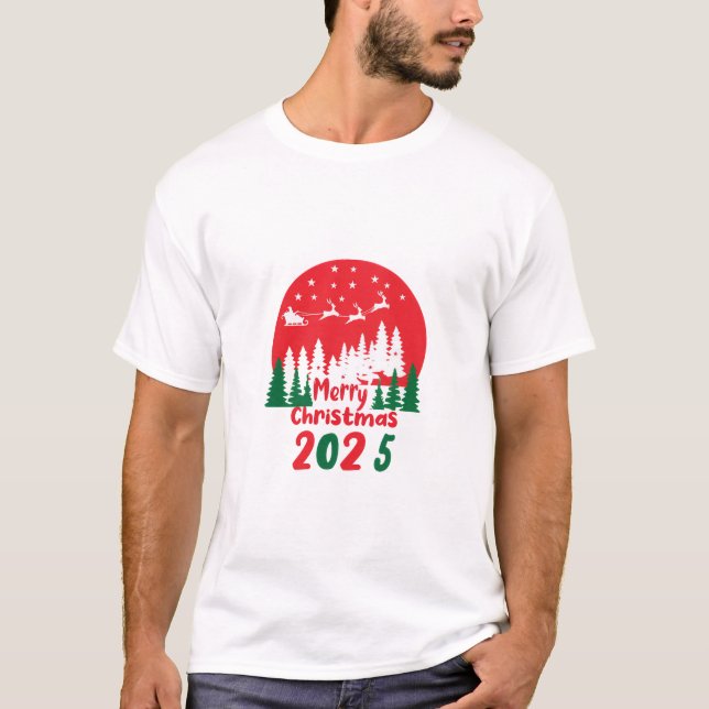 Camiseta de Celebración de Navidad Alegre 2025 (Anverso)