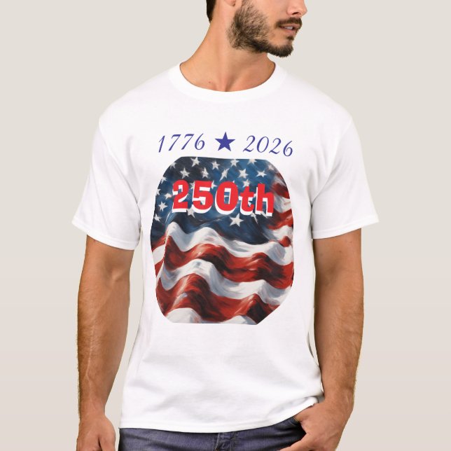 Camiseta de celebración del 250 aniversario de EE. (Anverso)