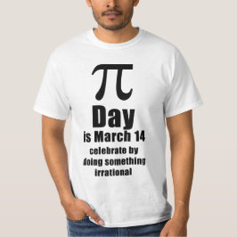 Camiseta de celebración del Día de Pi